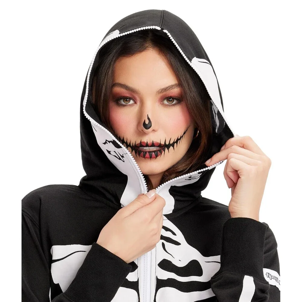 Women’s Skeleton Halloween Costume – Comfortable Adult Outfit (Medium)
